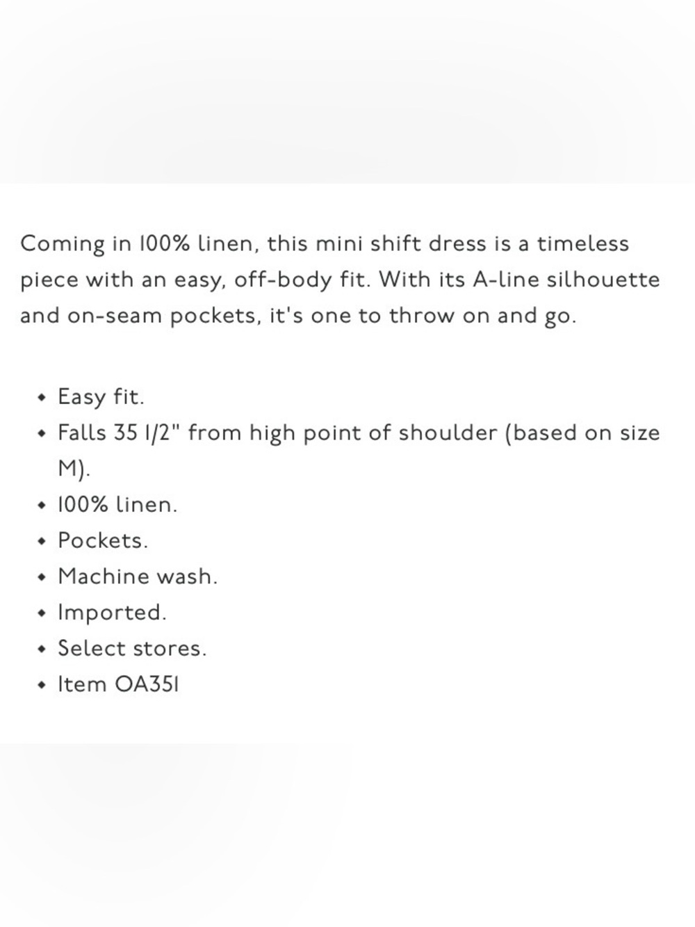 Madewell Scoopneck Mini Shift Dress in 100% Linen - Picture 7 of 8